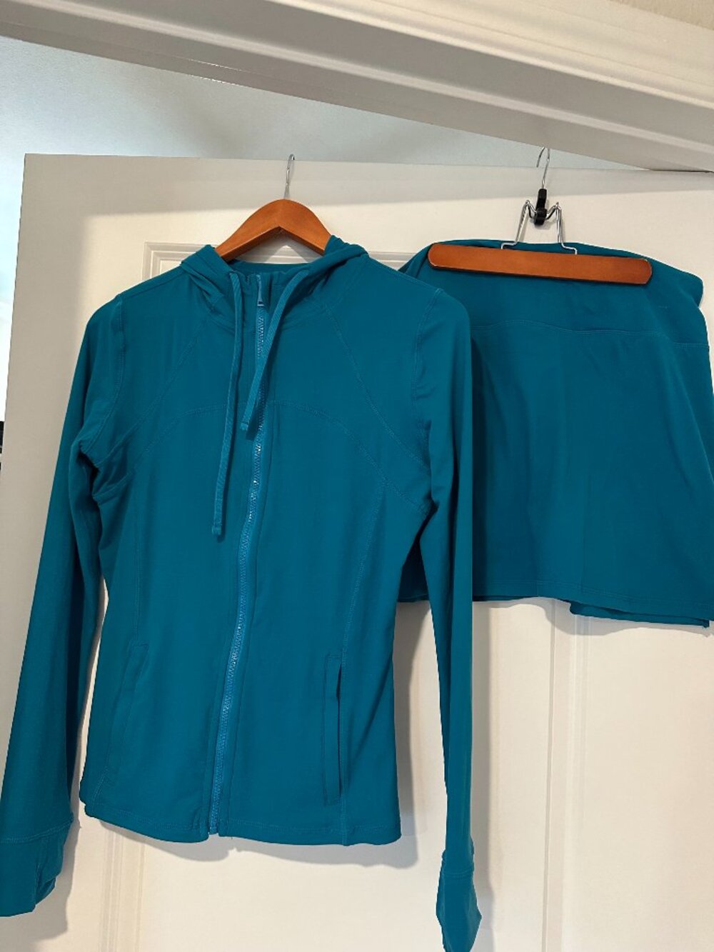 Pickleball or Tennis Two Piece Set with Skort and Hooded Jacket